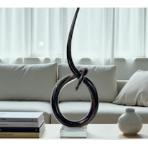 Ca-46 Cam Sarmal Obje 38 Cm Dekoratif Modern Cam Heykel Ev Ofis Aksesuarı Şık Hediye