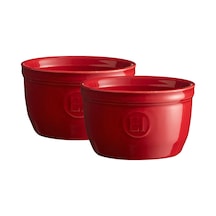Ramekin Fırın Kabı 2 Adet 9 Cm Kırmızı/burgundy Diğer
