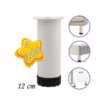 4 Adet Metal Ayarlanabilir 12 Cm Beyaz Destek Ayağı Mobilya Kanepe Baza Koltuk Dolap Sehpa Tv Ünitesi Ayağı