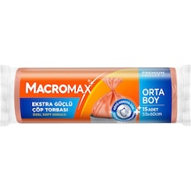 Macro Max Ekstra Güçlü Çöp Torbası Orta Boy 55x60 Cm, Soft Kokulu 15 Adet Mutfak Poşeti