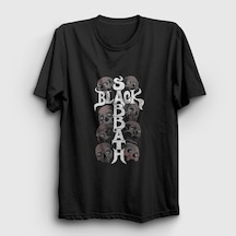 Presmono Unisex Skulls Black Sabbath T-shirt Siyah