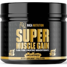 Rhea Nutrition Super Muscle Gain Creatine 200 Gram - 5 Gram / 40 Servis - Aromasız