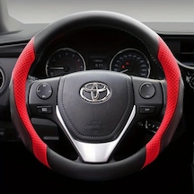 Chuangyinshop For Toyota Uyumlu 803 Black And Red Pu Deri Direksiyon Kılıfı Anti Kaygan Nefes Alabilir Spor Tasarım 803-siyah Ve Kırmızı