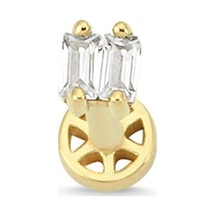 Altın Iki Bagetli Tragus Küpe As64Pc Altınsepeti Sarı