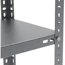 5 Katlı 3'lü Bitişik Paslanmaz Krom Raf - Soğuk Oda Rafı Gri