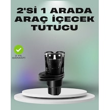 Araba Çift Bardak Tutucu 360 Dönebilen İkisi Bir Arada Ayarlanabilir Diğer
