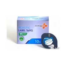 Dymo Letratag Etiket Muadili 12 Mm X 4 Mt Plastik Beyaz 10 Lu Paket Genel