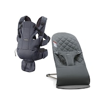 Babybjörn 2'li Set Bliss Ana Kucağı Woven & Kanguru Move Mesh Anthracite