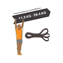 Powerband Direnç Lastiği ve Egzersiz Bandı Siyah Medium Siyah