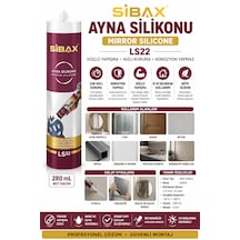Sibax Ayna Silikonu Çok Hızlı Kuruma Korozyon Yapmaz Cam Ahşap Beton Metale Yapışır 280 Ml