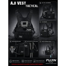 Fujin Aji Vest Tactical Black Balıkçı Çantası