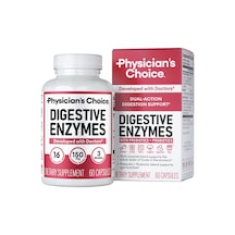 Physician's Choice Digestive Enzymes - Multi Enzymes, Organic Prebiotics & Probiotics For Digestive 60 Capsules