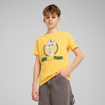 Puma Super Puma Graphic Erkek Çocuk Sarı Tişört Sarı