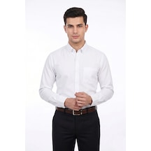 Advante Erkek Klasik Uzun Kol Tek Cepli % 100 Pamuk Gömlek Bgl-st05481 Beyaz
