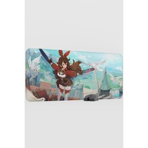 Amber Genshin Impact Anime Gacha V4 - 90x40 Xxl Gaming Mouse Pad Fare Altlığı