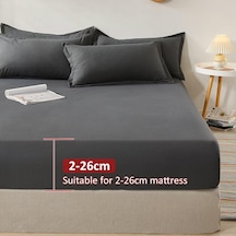 Koyu Pembe Yatak Örtüsü Gömme Çarşaf Düz Renk Kaymaz Ayarlanabilir Yatak Örtüsü Yastık Kılıfı Olmadan 120x200cm Koyu Pembe