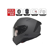 X340 Mat Gri Motosiklet Kaskı Spoiler Mod Güneş Vizörlü Full Face Kask