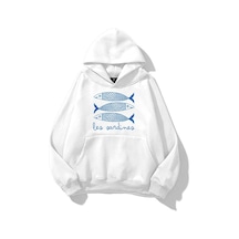 Tarzsokak Unisex Les Sardines Sweatshirt Beyaz
