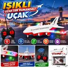Işıklı Uzaktan Kumandalı Uçak Çok Renkli