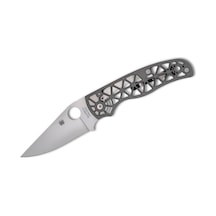 Spyderco Edgerati Aluminum Plainedge Kamp Çakı Gri
