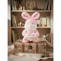 Peluş Pullu Tavşan-50 Cm Açık Pembe