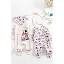 Babymod I Love Mum & Dad Baskılı 2'Li Bebek Tulum Takım