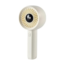 Mini Taşınabilir Şarjlı Led Göstergeli El Fanı Beyaz Zb162b