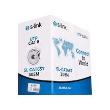 S-Link Sl-Cat657 305M 23Awg Utp Cat6 Kablo