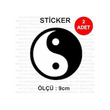 Ying Yang - Araba Kask Motosiklet Laptop Taplet Sticker