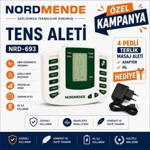 Ers Tens Cihazı 4 Pedli Dijital Masaj Cihazı Adaptör 4 Ped Ve Pil Hediyeli