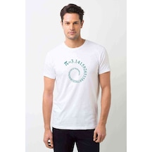 14 Mart Dünya Pi Günü Baskılı Beyaz Erkek Tshirt (528638215)