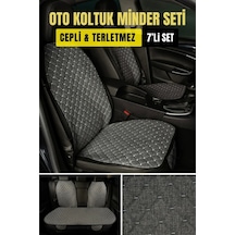 Kia Rio-2017-ve-sonrasi-tkmterletmez Kaymaz Keten Oto Minder Kılıf Komple Set 7 Parça Füme Ön Ve Arka
