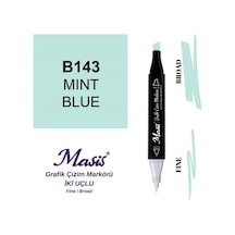 Çift Uçlu Marker Grafik Çizim Kalemi 143 Nane Mavisi