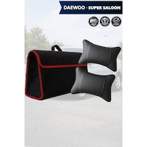 Daewoo Super Saloon Uyumlu Siyah Renk Koltuk Yastığı Bagaj Çantası Lüks Model