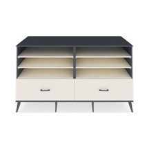 Kronos Konsol 6 Raflı 2 Çekmeceli 176x59x99 Antrasit-aytaşı Antrasit-aytaşı
