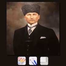 Ulu Önder Atatürk 2 Sayılarla Boyama Seti - Çerçeveli, 40x50cm