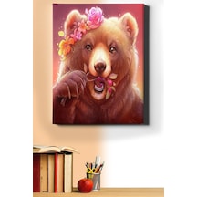 Webstyle Sayılarla Boyama Seti Kasnaklı Sevimli Boz Ayı 60 X 75 Cm