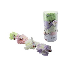İbico İ21-090 Banyo Lifi 50gr Pvc Standlı Renkli Tül Örgü Mini Top Kenar Nakış Süngerli - 100'li Paket