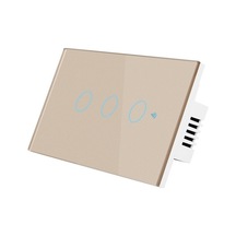 Pazly Tc120 Wifi Akıllı Işık Anahtarı - Cam Dokunmatik Panel - Sesle Kontrol - Alexa & Google Home Destekli - Altın