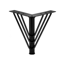 Lioon Art 12cm Metal 4 Adet Siyah Metal Mobilya, Dolap, Koltuk, Kanepe, Tv Ünitesi Ayakları