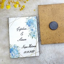 Ahşap Nikah Buzdolabı Magnet Nikah Hediyelikleri 4(30 Adet)