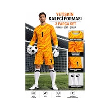 Yenteks Kaleci Forması Dijital Baskılı Uzun Kol Turuncu Renk Yetişkin Kaleci Forması Turuncu Turuncu