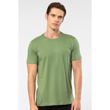 Cacharel Erkek Bisiklet Yaka T-shirt 2169/yeşil Yeşil