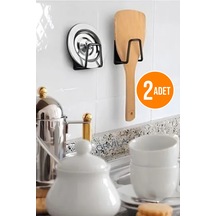 2 Adet - Kendinden Yapışkanlı Çok Amaçlı Metal Askı - Siyah Metal Siyah Tr Diğer