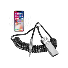 Universal Telefonlara Bluetooth 5.0 Receiver Usb Aux Wireless Araç Kiti Telefon Müzik Dinleme