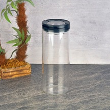 Tohanaa Vakumlu Cam Kavanoz - Şeffaf / Siyah - 800 Ml Çok Renkli