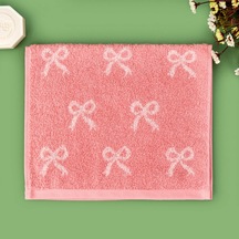 Soft Ribbon El Havlusu - Ekru / Pembe - 30x50 Cm Çok Renkli