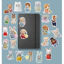 Sylvanian Families Sticker Paketi/bullet Journal Defter Çıkartma Ajanda Laptop Etiket 1