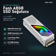 Fanlı Argb Ssd Soğutucu Beyaz Renk Beyaz - Argb