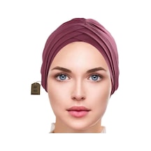 Üçbantlı Bone Hijab Tesettür Yarım Bone Şık Hazır Çapraz Türban Dış Bone Leylak Sandy Kumaş Çok Renkli